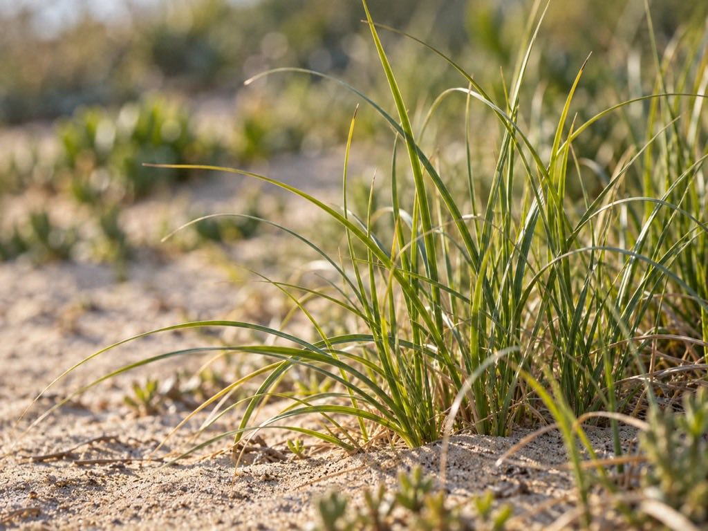 Coastal dune grasses on the San Diego coast in soft morning light